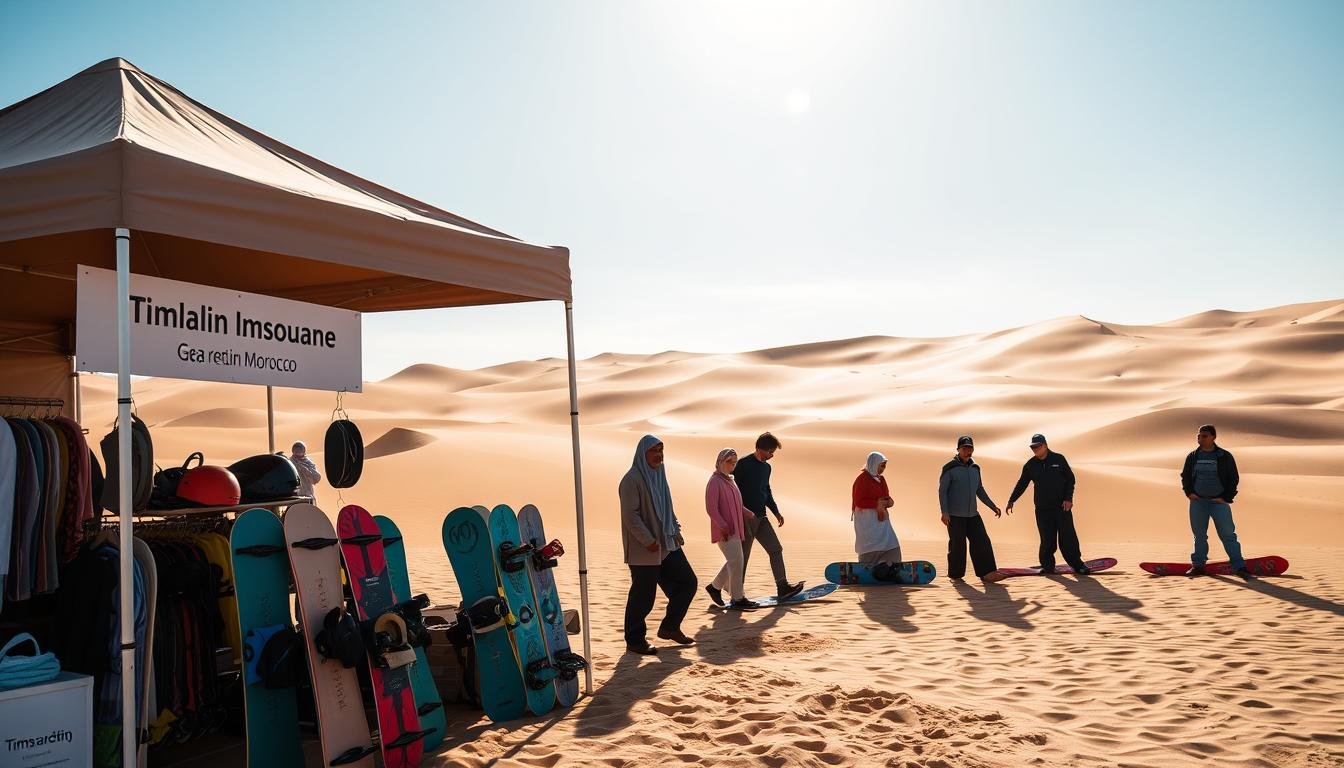 Popular sandboarding spots in Morocco with gear rental services